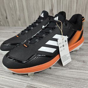 Adidas Icon 7 Baseball Metal Cleats - S23857 - Black/Orange - Men's Size 13 NEW